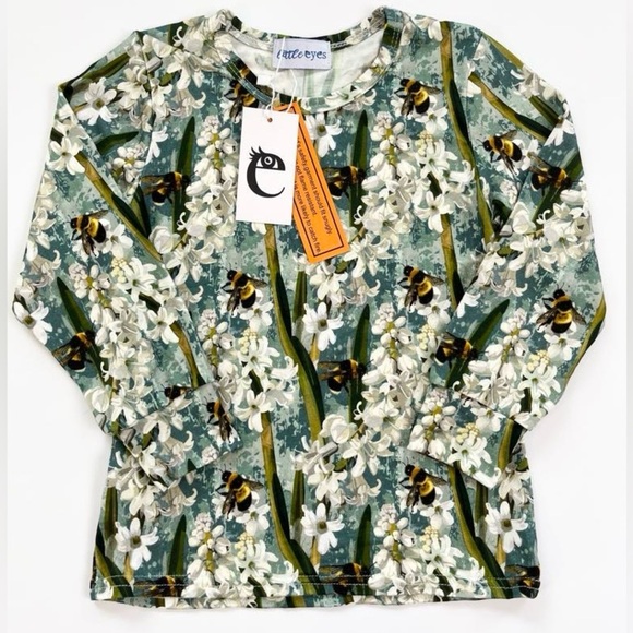 🇨🇦 Little Eyes Hyacinth Bees Bamboo Kids Two-Piece Set - Picture 2 of 4